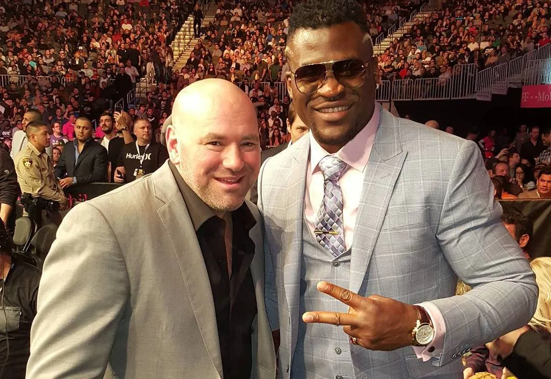 Глава UFC Дана Уайт и Фрэнсис Нганну
