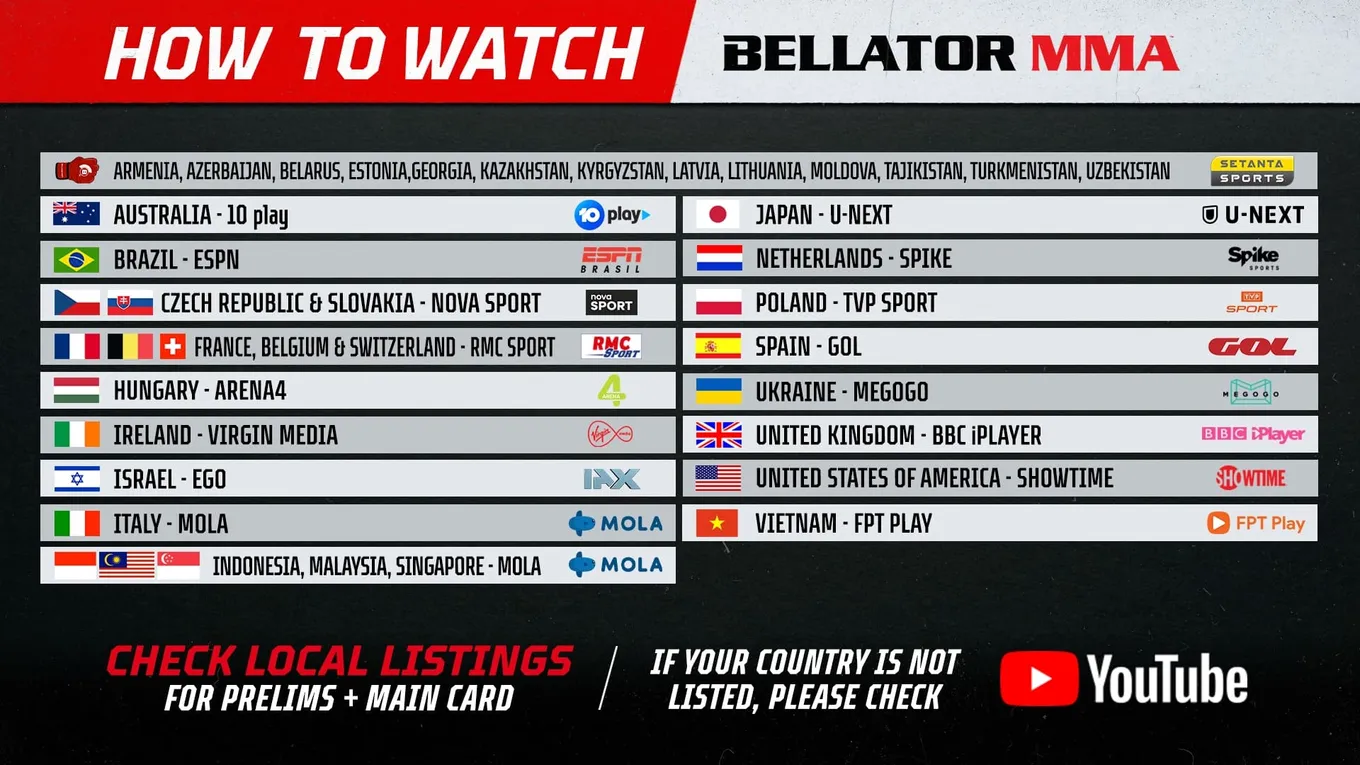 Где смотреть Bellator 293