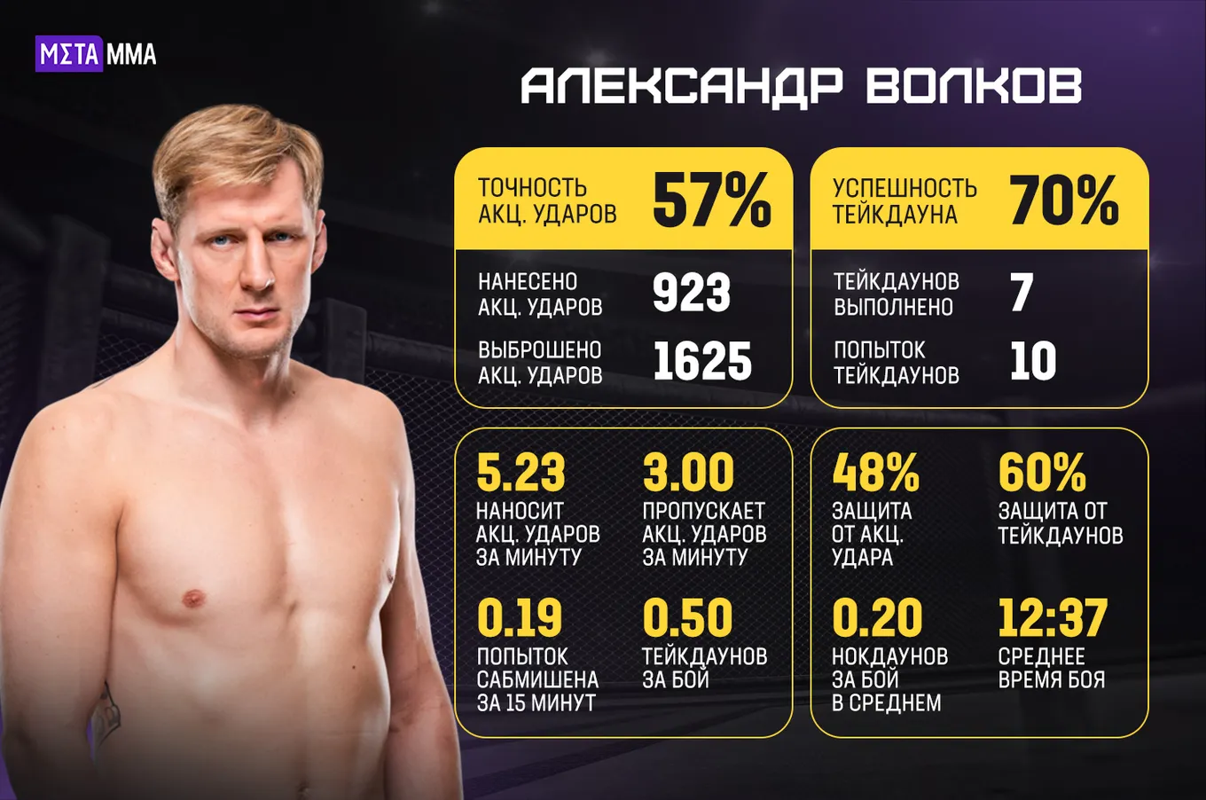 Статистика Александра Волкова