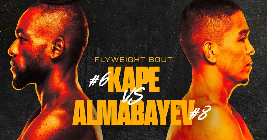 Афиша боя Капе – Алмабаев