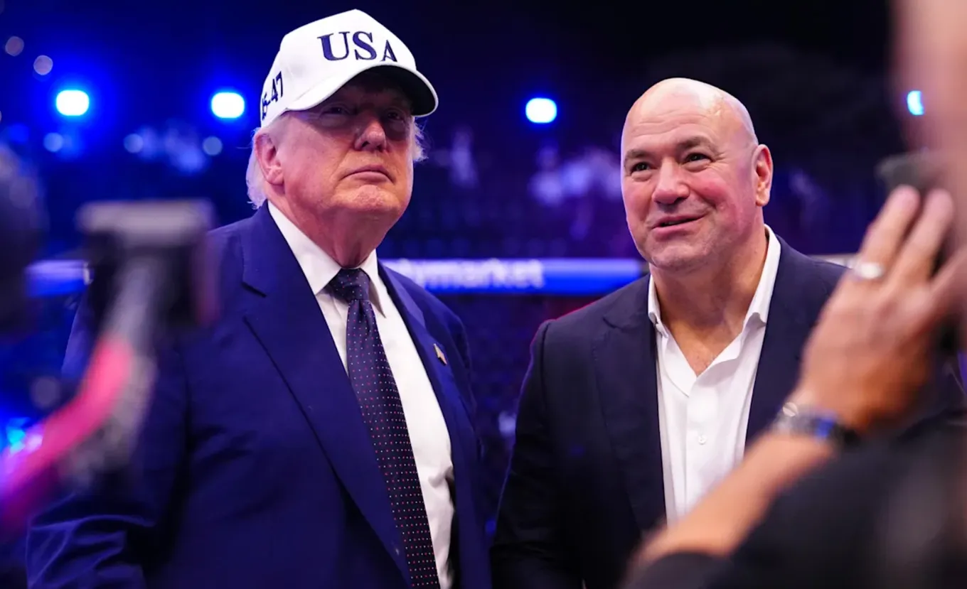 Дональд Трамп и Дана Уайт на турнире UFC Freedom 250