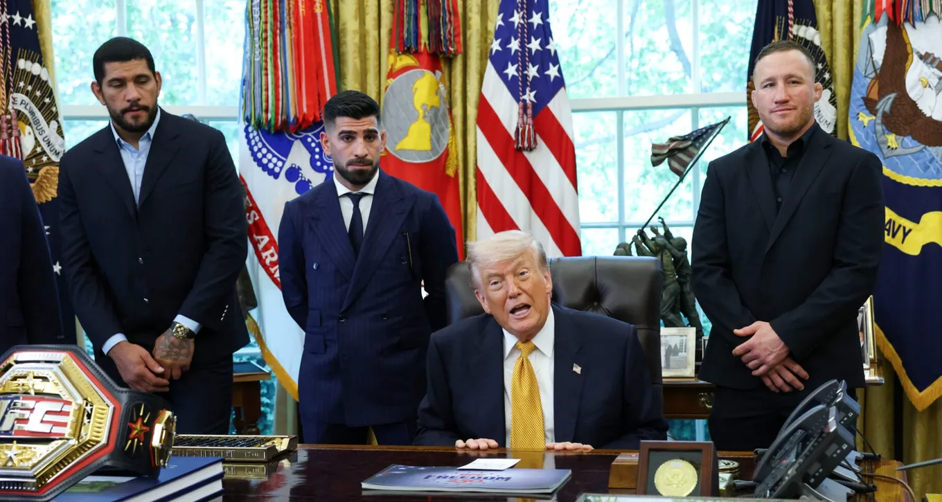 Алекс Перейра, Илия Топурия, Дональд Трамп и Джастин Гейджи