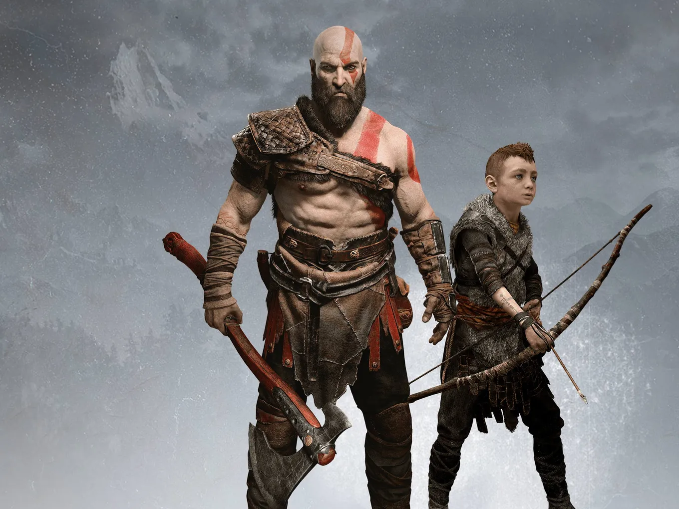 Кратос и Атрей из игры God of War