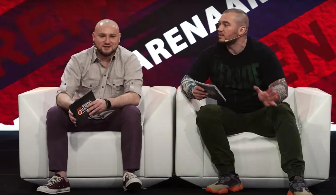 Сергей Еркаев на пресс-конференции Arena
