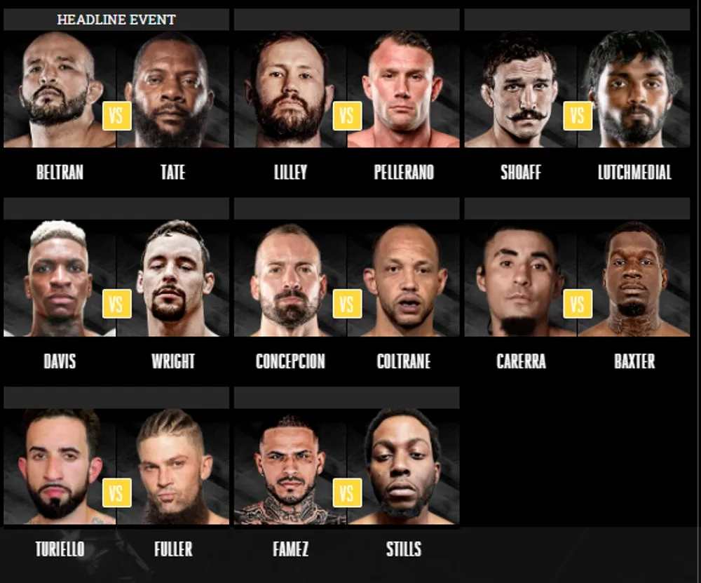 Все участники, кард BKFC 22 апреля