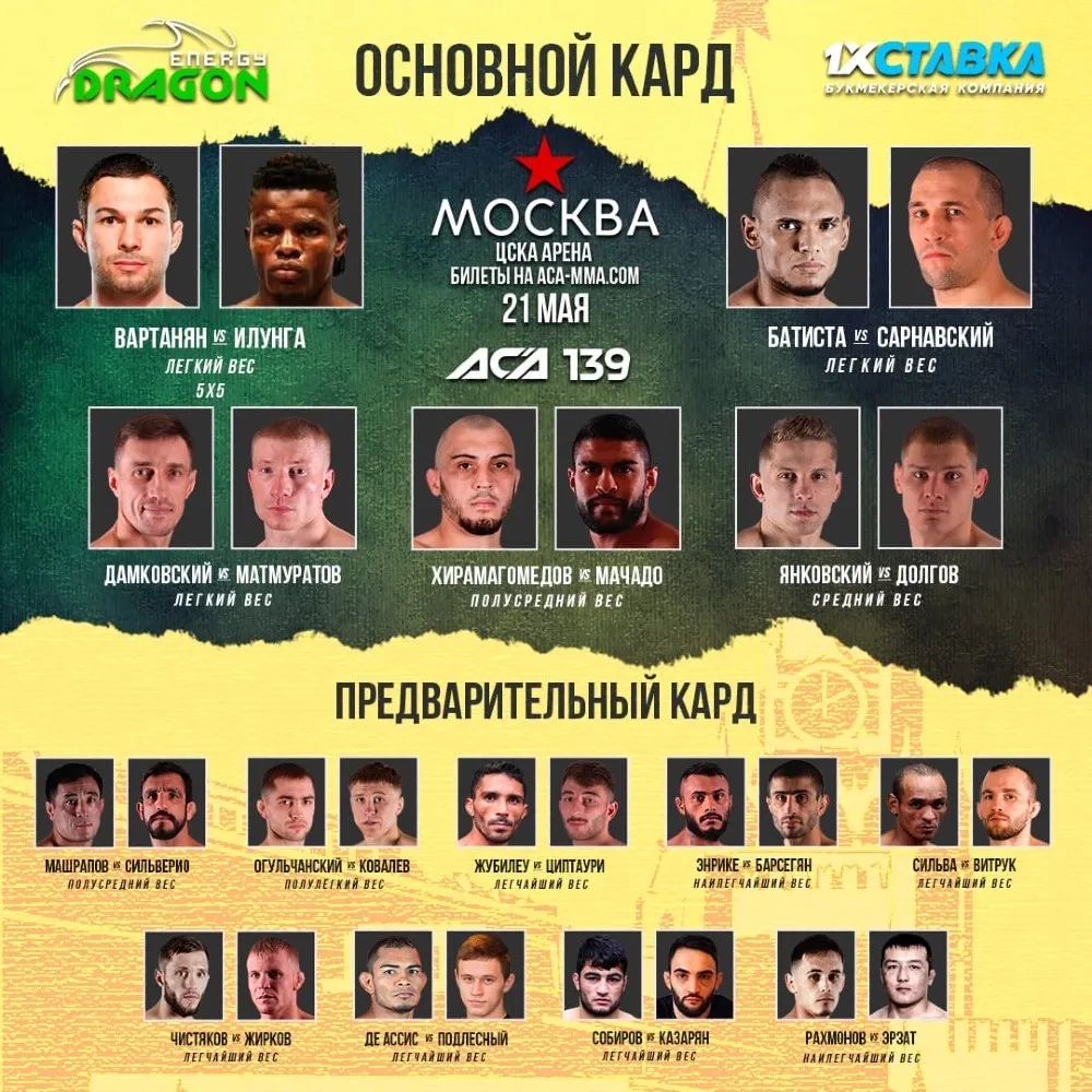Все участники, кард АСА 21 мая