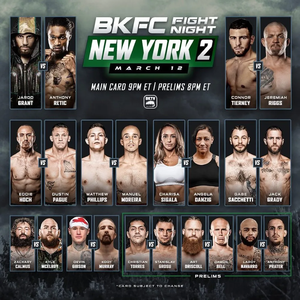 Все участники, кард BKFC 13 марта