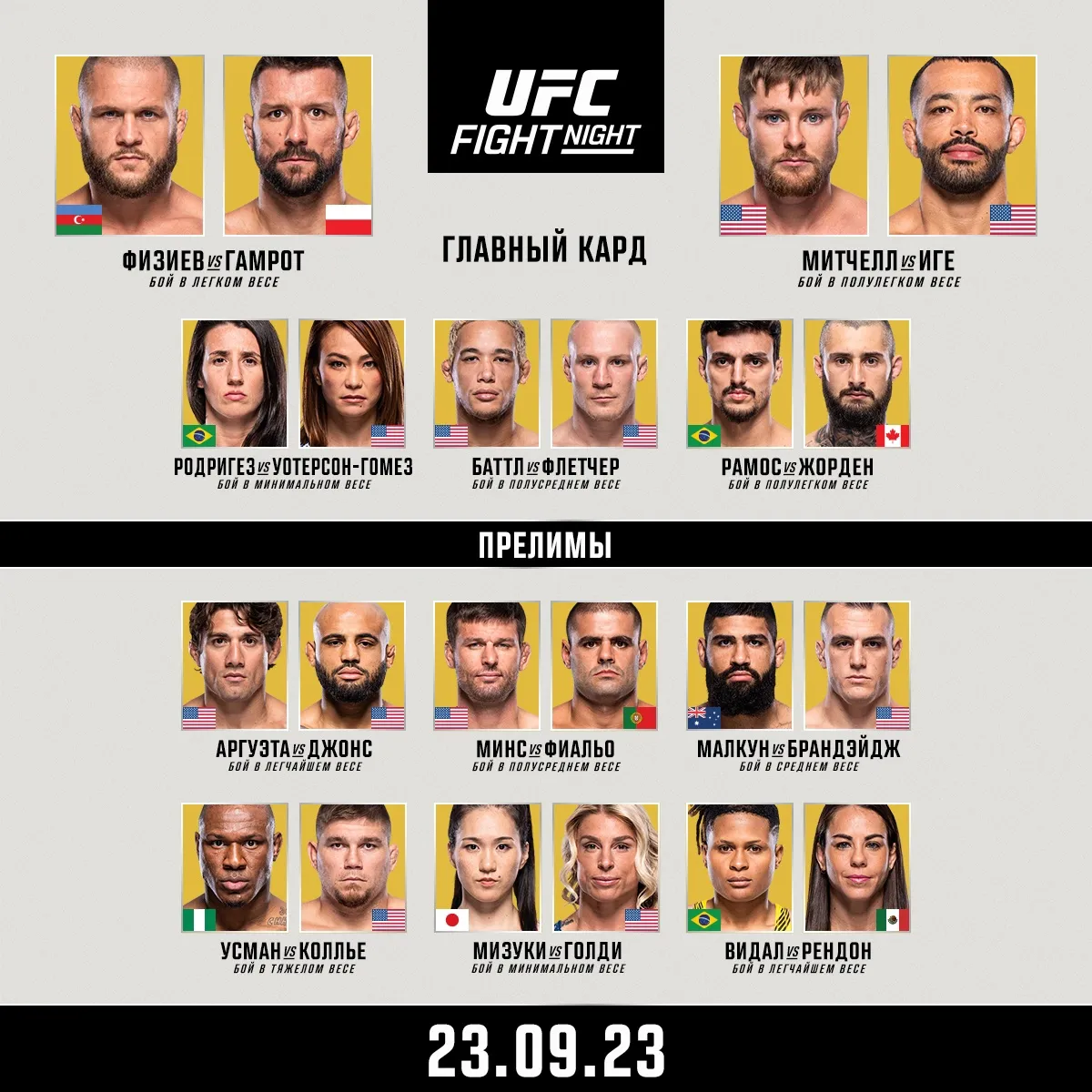 Кард UFC Fight Night 228
