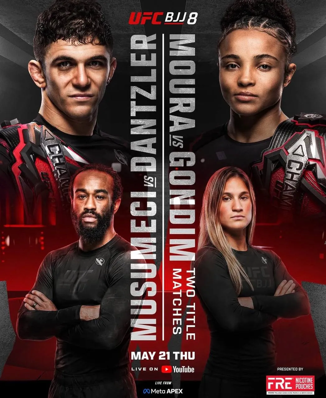 Постер титульных боев на UFC BJJ 8