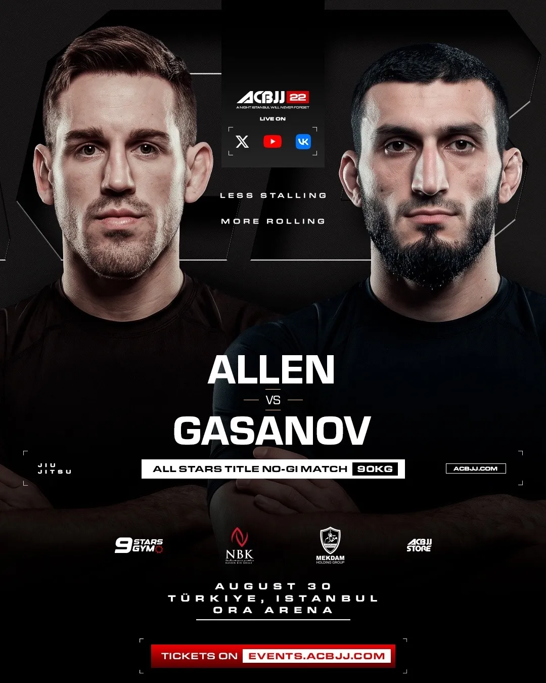 Экс-чемпион ACA Гасанов сразится за титул с топовым бойцом UFC Алленом