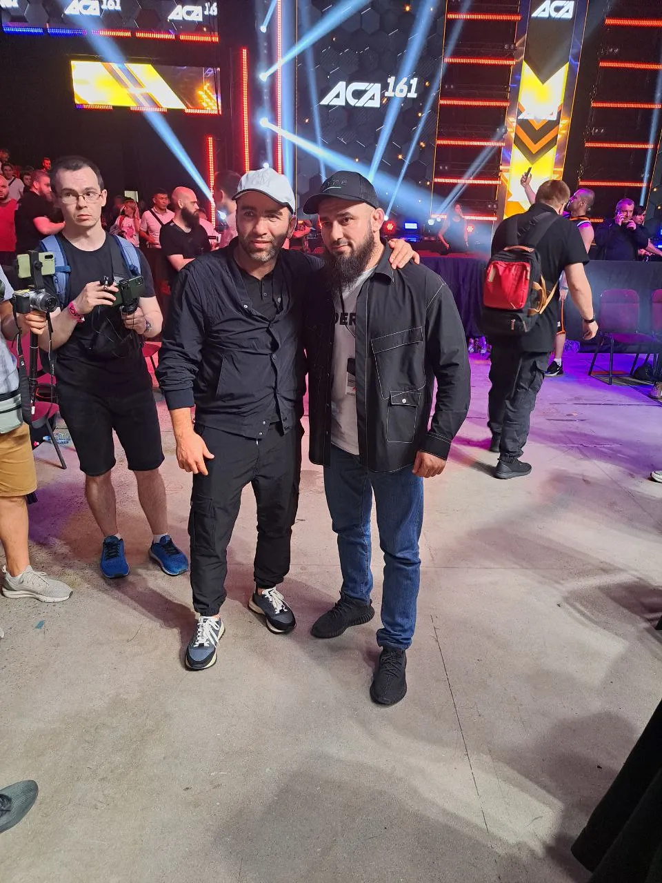 Президент AMC Fight Nights Камил Гаджиев и вице-президент лиги ACA Асланбек Бадаев