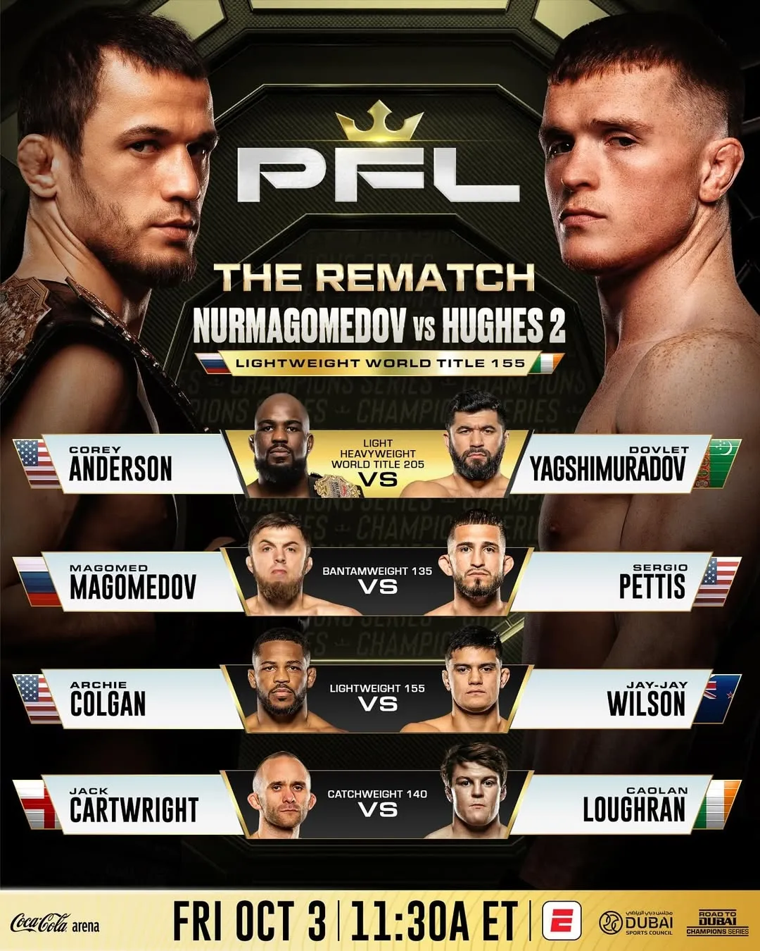 Главный кард PFL 3 октября