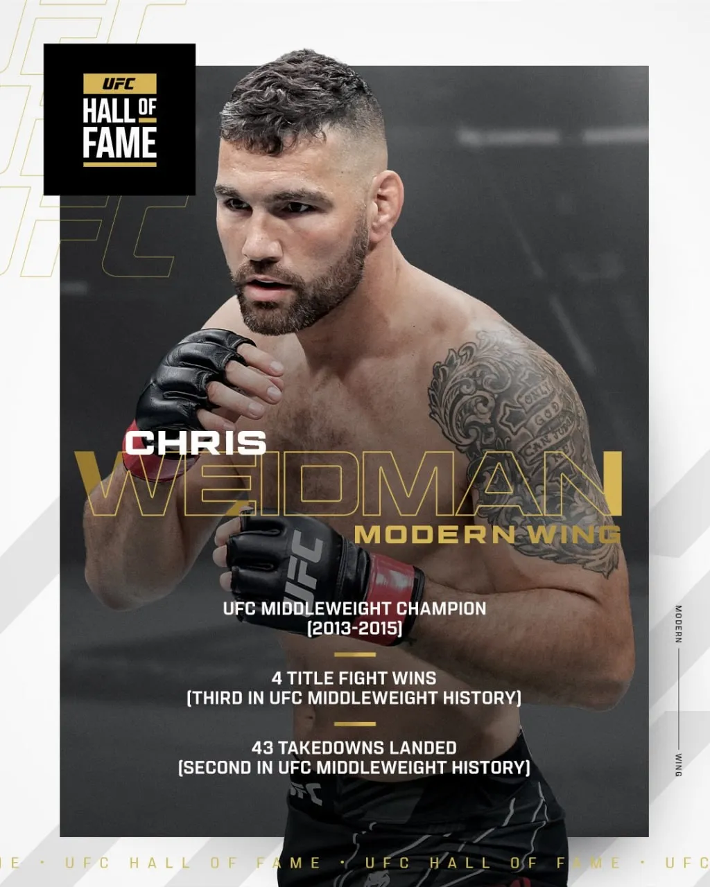 Крис Вайдман включен в Зал славы UFC
