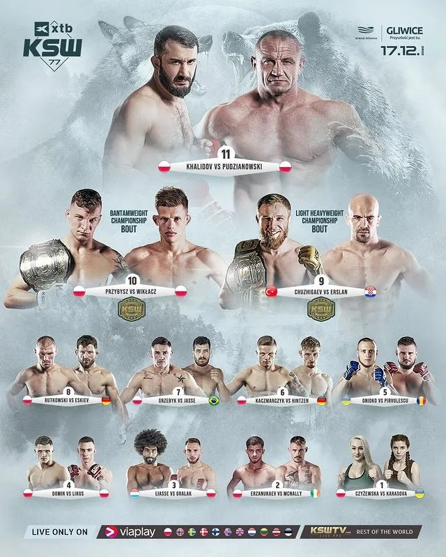 Кард турнира KSW 77