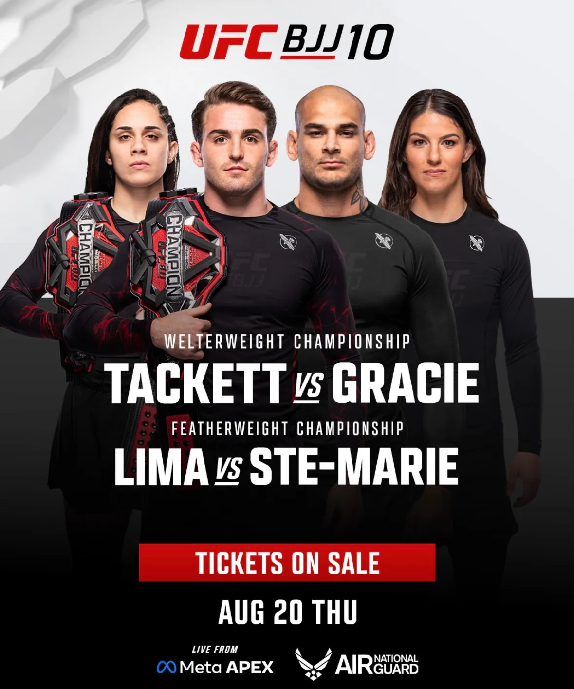Постер главных схваток на UFC BJJ 10
