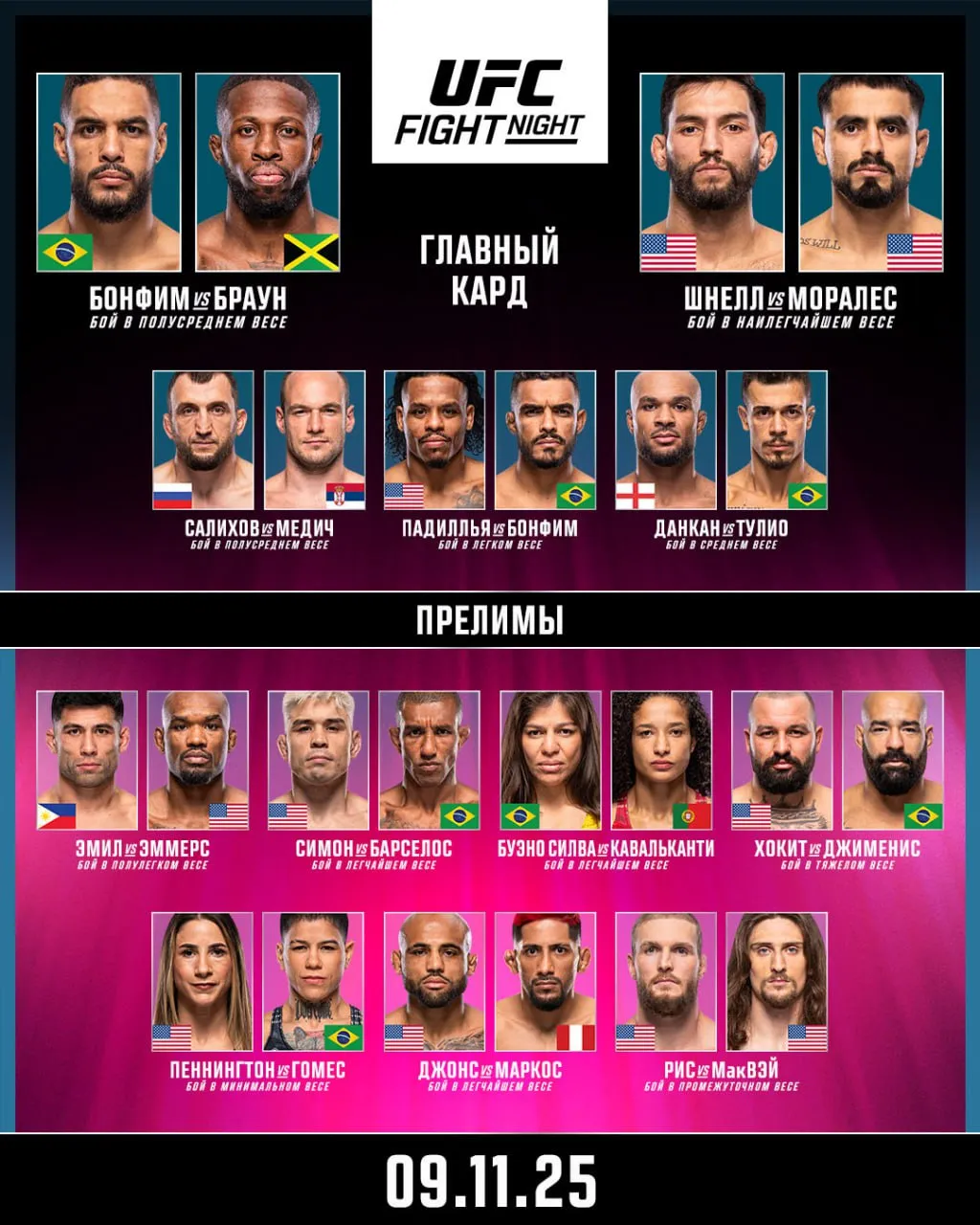 Кард UFC Vegas 111