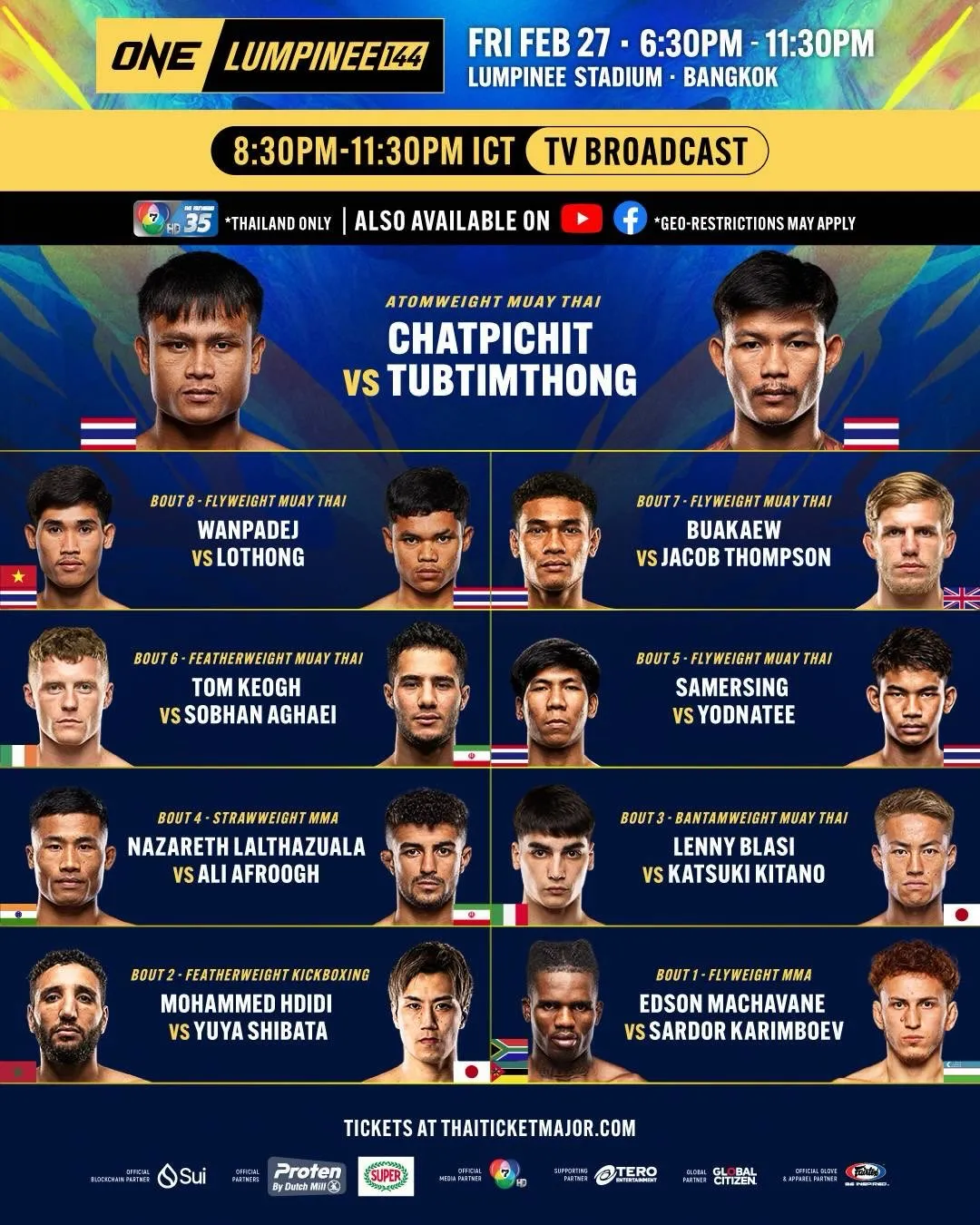 Главный кард ONE Friday Fights 144