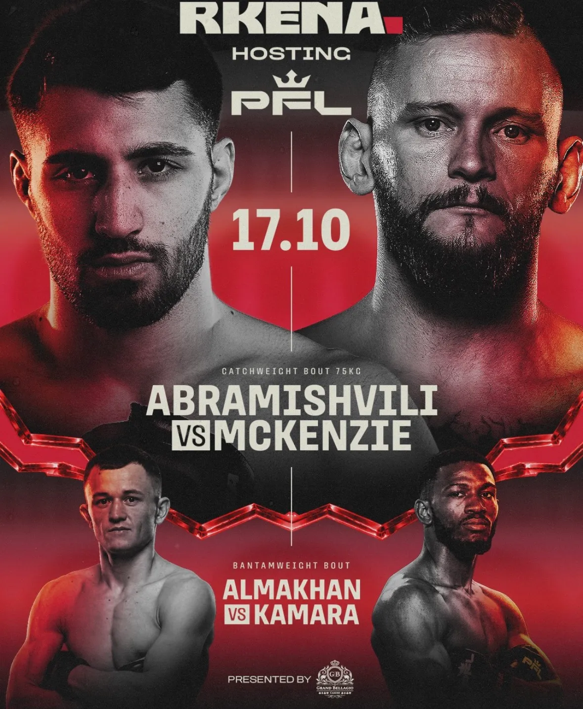 Постер главных боев турнира RKENA x PFL