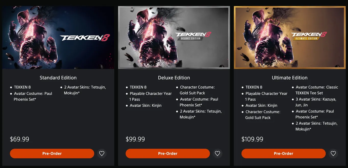 Цена Tekken 8 в PlayStation Store