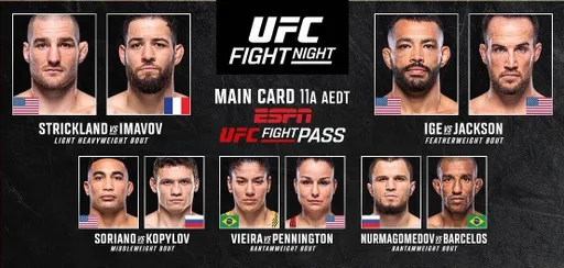Стали известны результаты турнира UFC Vegas 67: Стрикленд – Имавов
