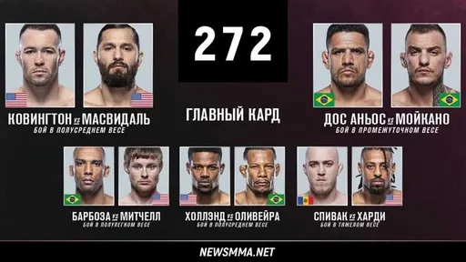 Стали известны результаты турнира UFC 272: Ковингтон – Масвидаль