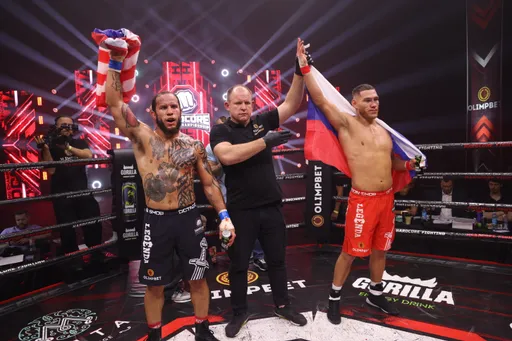 Боец Hardcore Ишимбаев победил кулачника BKFC Лейна в бою на голых кулаках