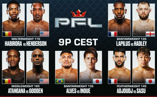 PFL Brussels – полный кард участников турнира в Брюсселе 23 мая