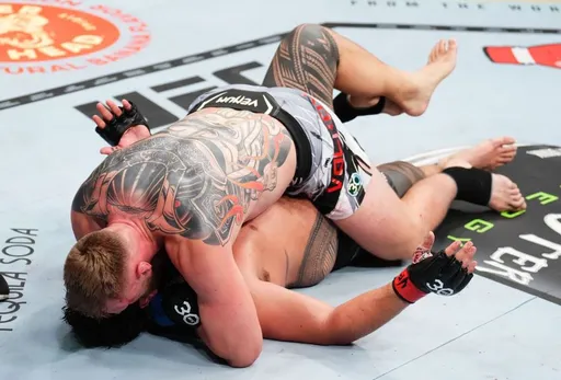 Появилось видео удушающего приема Волкова в бою с Туивасой на UFC 293