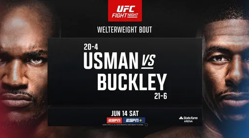 Во сколько смотреть бой Усман – Бакли на турнире UFC on ESPN 69 по московскому времени