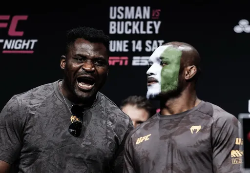 Нганну появился на церемонии взвешивания перед турниром UFC on ESPN 69