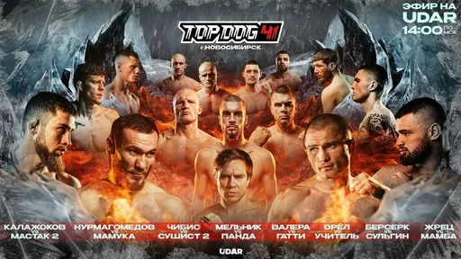 Крутой Top Dog 41 с жесткими поединками в Новосибирске: титульный бой и два невероятных реванша