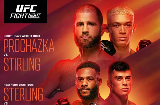 UFC опубликовал постер турнира в Дохе с участием Прохазки, Стерлинга, Алискерова и Алмабаева