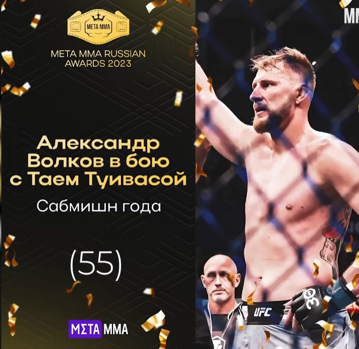 Волков победил в номинации «Сабмишн года» по версии Meta MMA