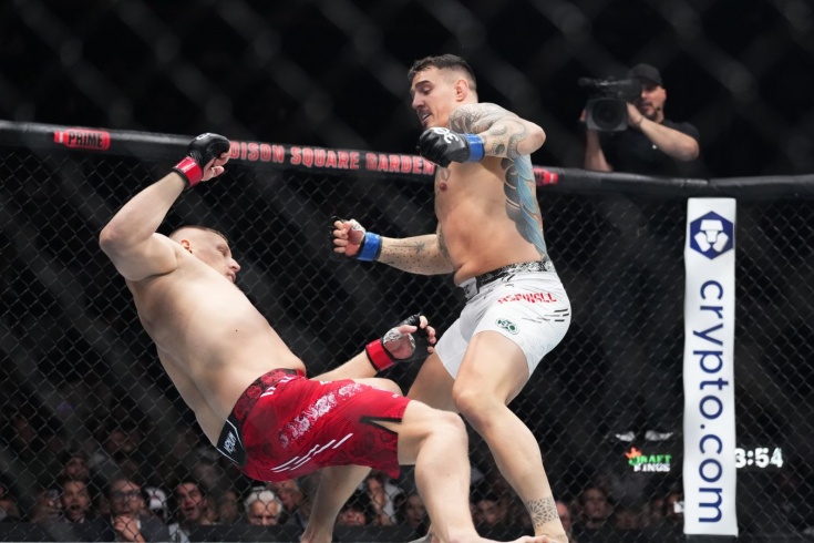 Появилось видео нокаута в бою Павловича и Аспиналла в рамках UFC 295 в Нью-Йорке