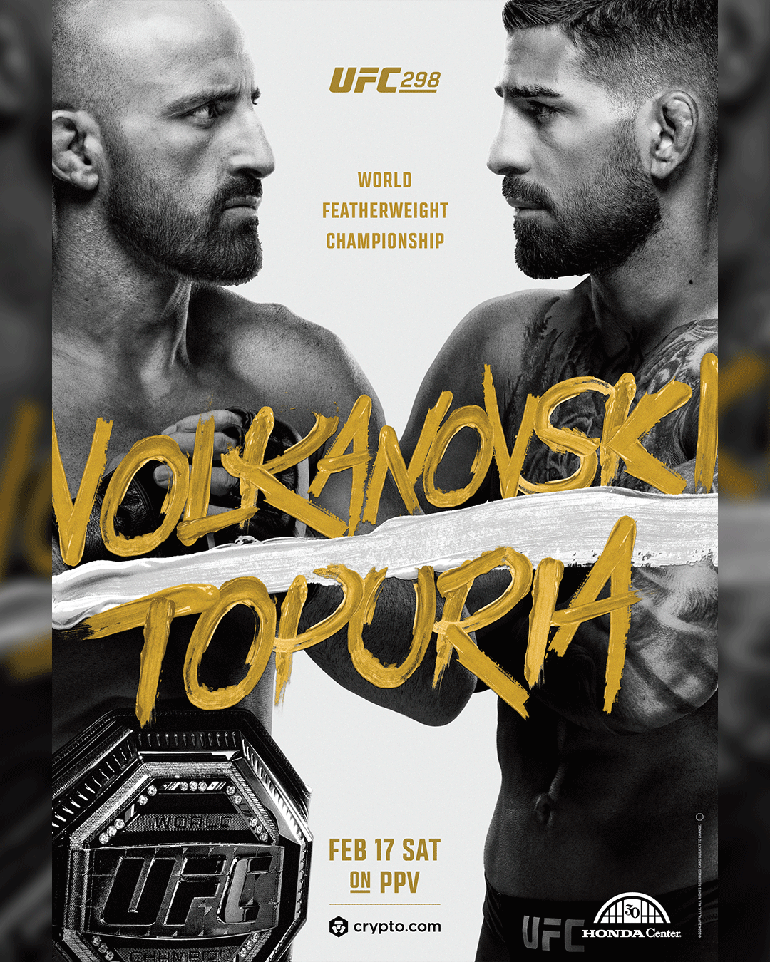 Официальный постер UFC 298