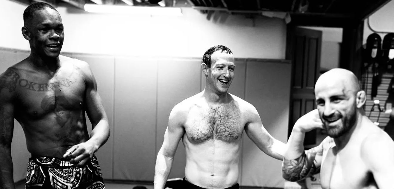 Цукерберг провел тренировку с чемпионами UFC Адесаньей и Волкановски перед боем с Илоном Маском
