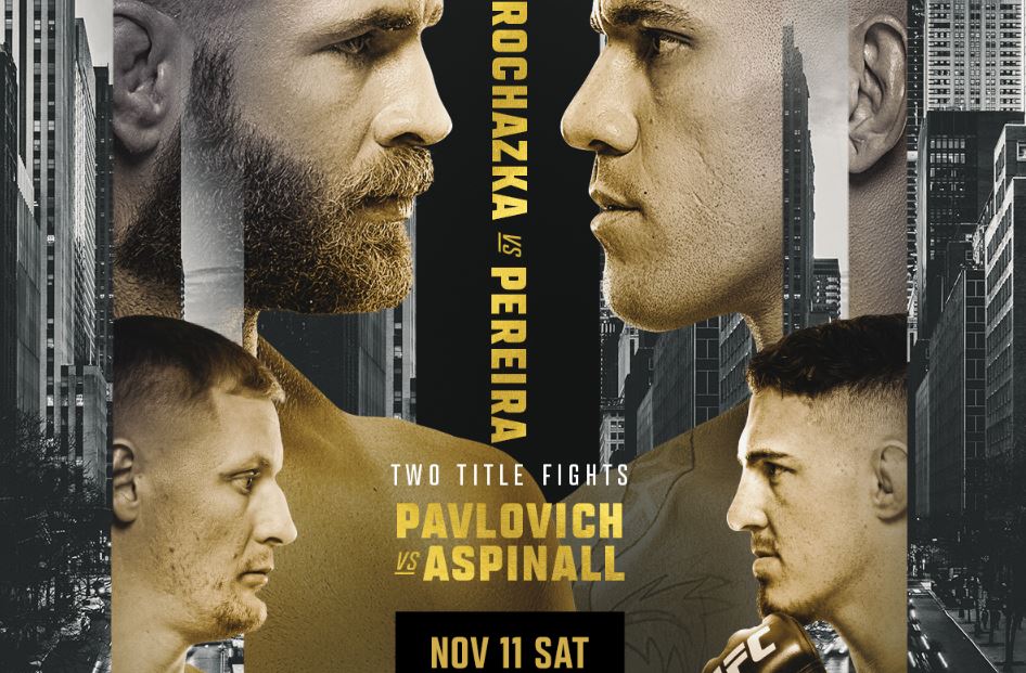 Представлен обновленный постер UFC 295 с участием Павловича и Аспиналла