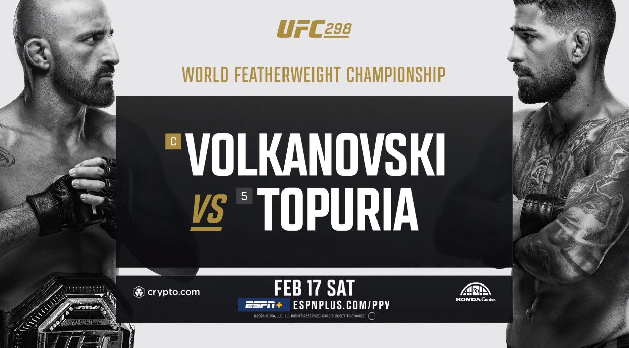 Представлен промо-ролик титульного боя Волкановски и Топурии на UFC 298