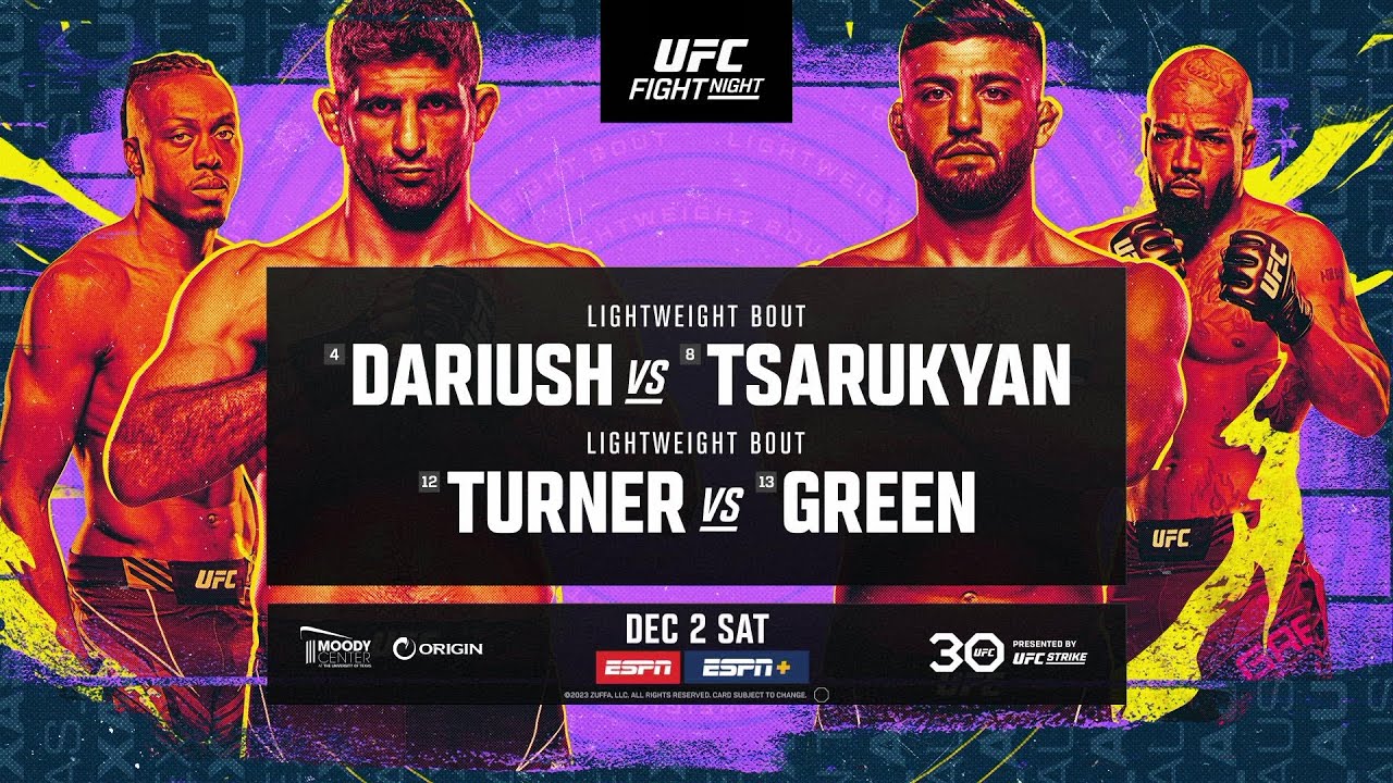 Результаты турнира UFC on ESPN 52: Царукян вырубил Дариуша, Тернер брутально финишировал Грина