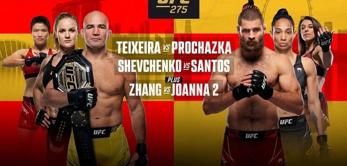 Полный кард турнира UFC 275: Тейшейра – Прохазка