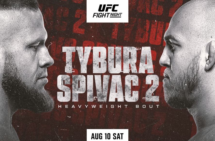 Время старта прямого эфира турнира UFC Vegas 95: Тыбура – Спивак 11 августа