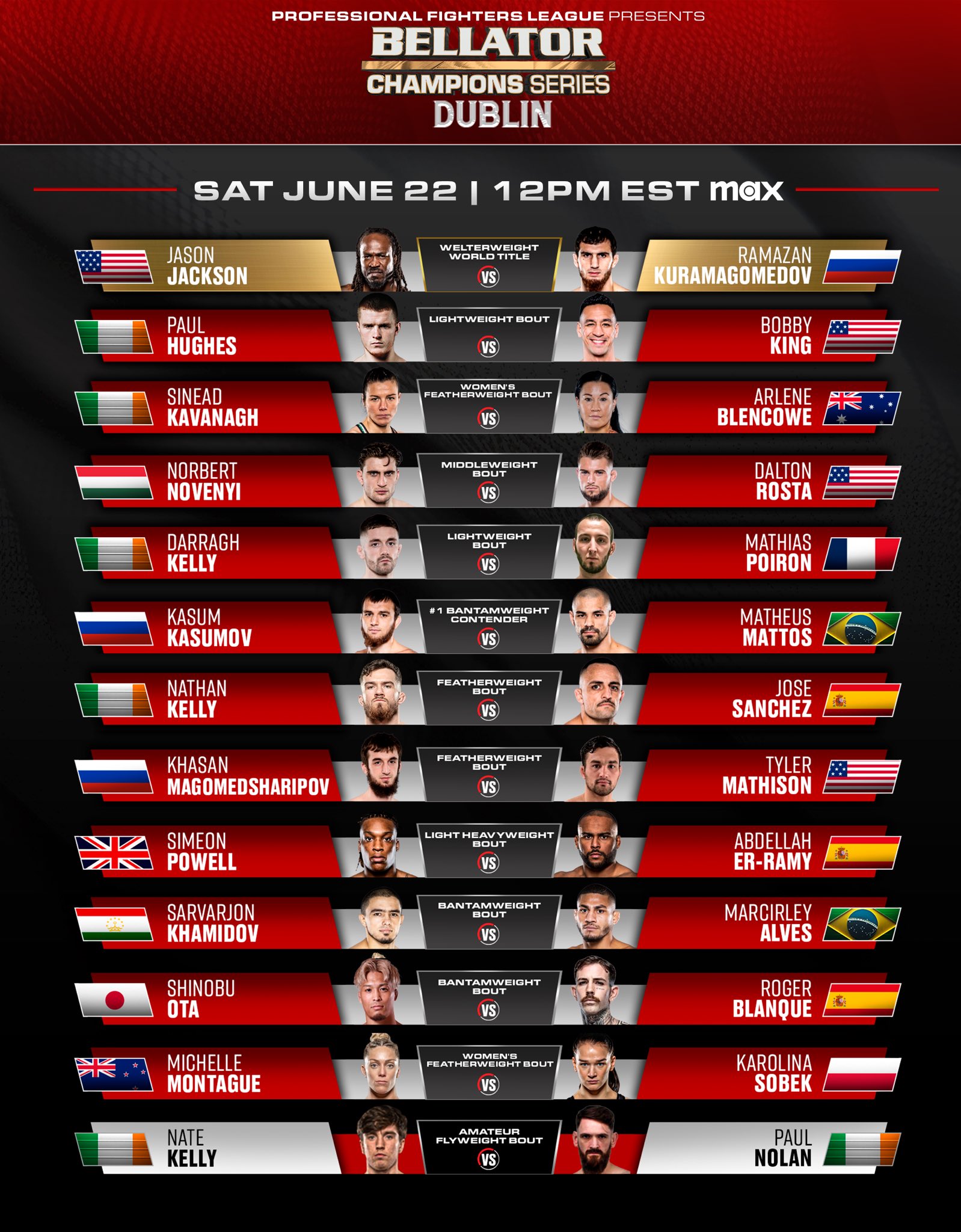 Bellator Champions Series 3 22 июня 2024 года: прямая трансляция турнира,  как смотреть прямой эфир