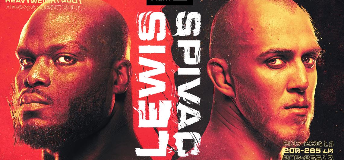 Опубликован официальный постер боя Льюис – Спивак на UFC Vegas 65
