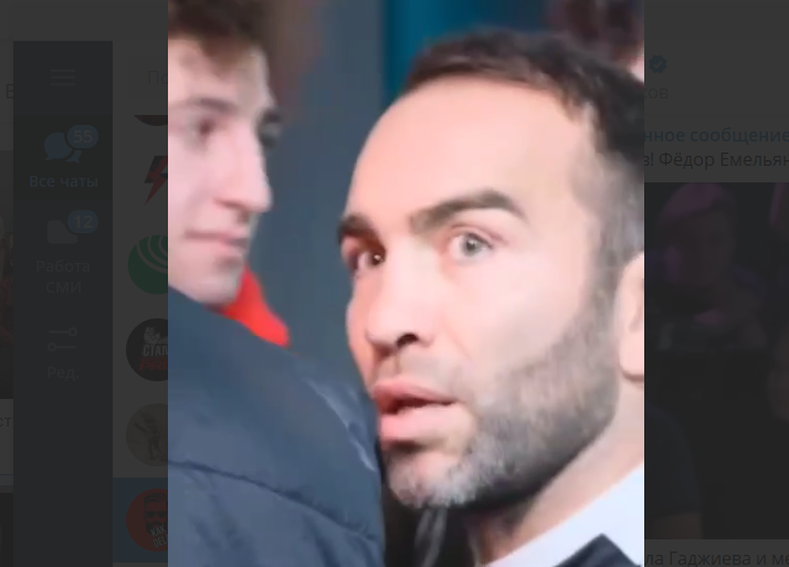 ВИДЕО: Гаджиев и менеджер Чоршанбе устроили потасовку