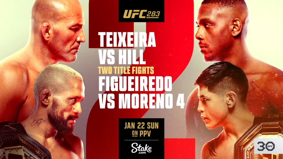 Прямой эфир UFC 283: смотреть онлайн Тейшейра – Хилл, Фигередо – Морено