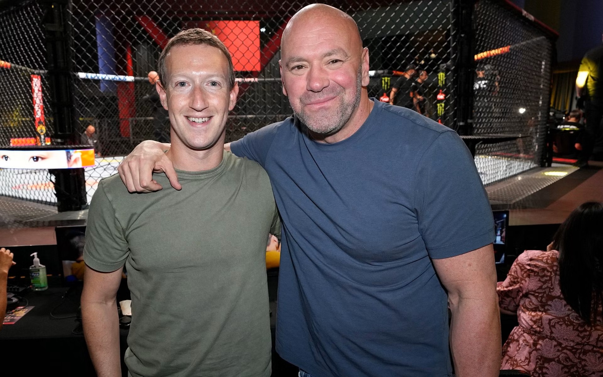 Марк Цукерберг и президент UFC Дана Уайт