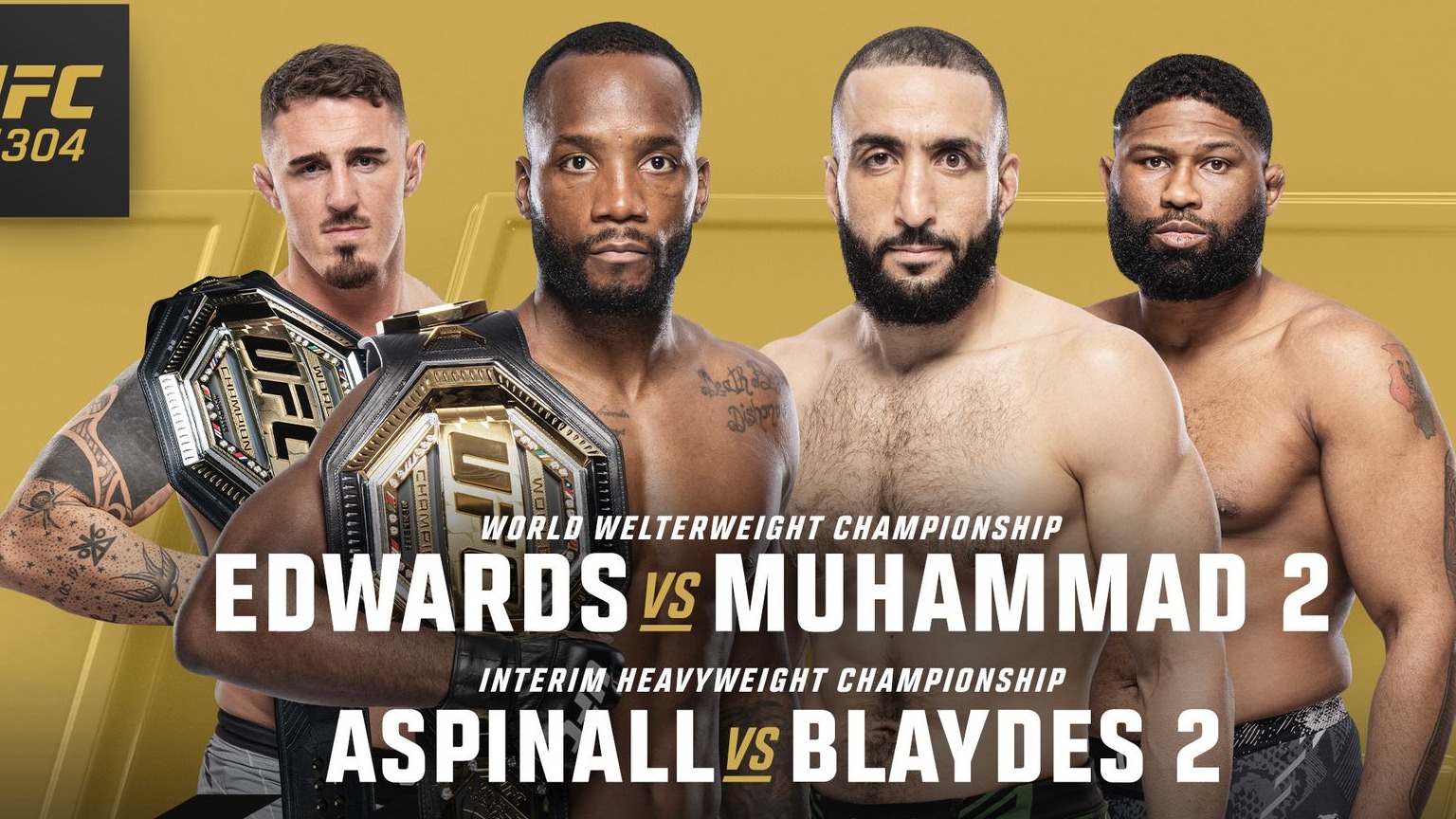 Эдвардс сохранит титул, Аспиналл возьмет реванш у Блейдса: ставки на лучшие бои UFC 304