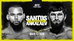 Когда начнется трансляция турнира UFC Vegas 50: Анкалаев – Сантос